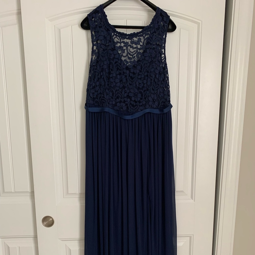 David’s Bridal Long Navy Dress